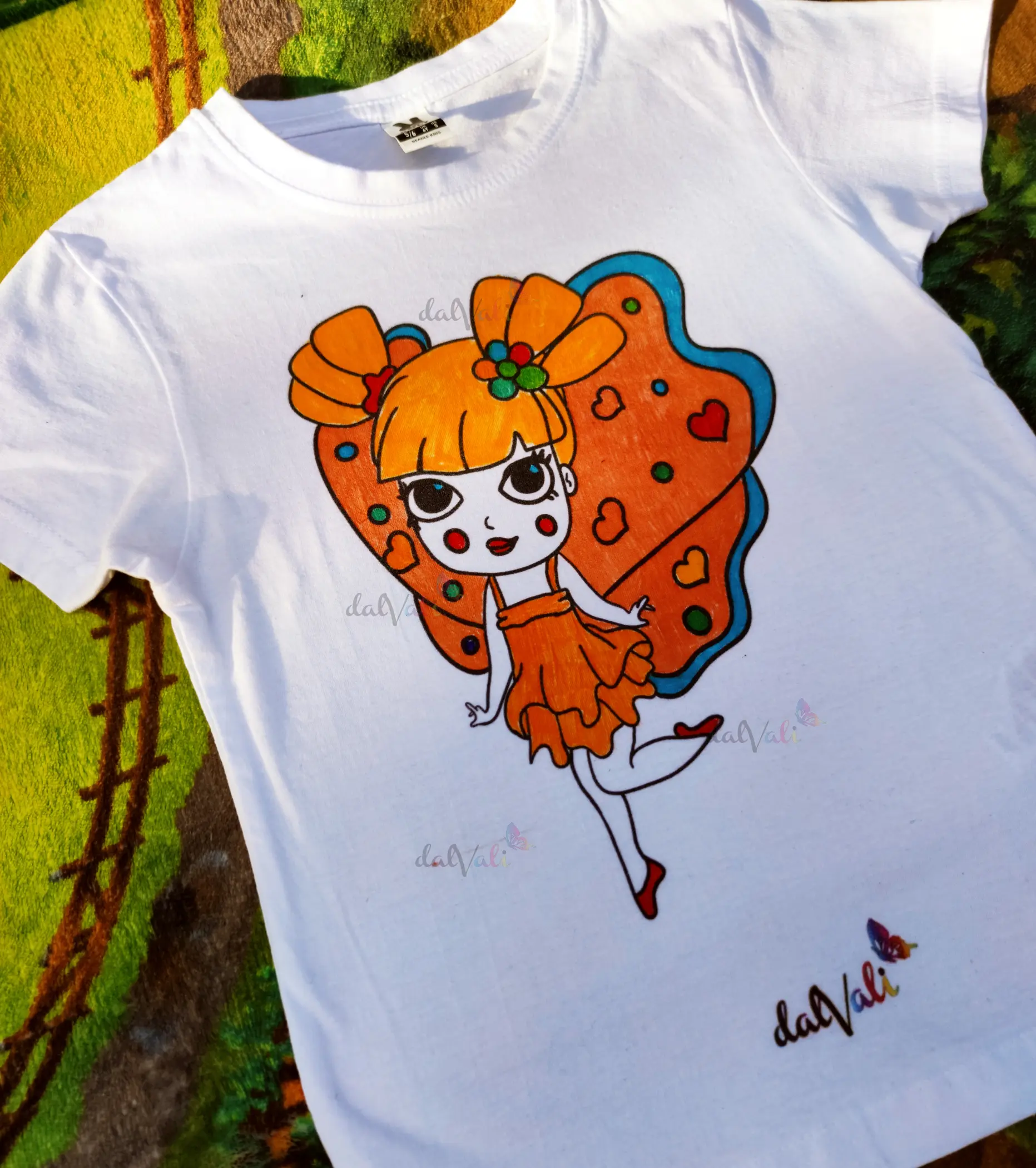 TRICOURI COPII - Tricou educativ de colorat - Balerina