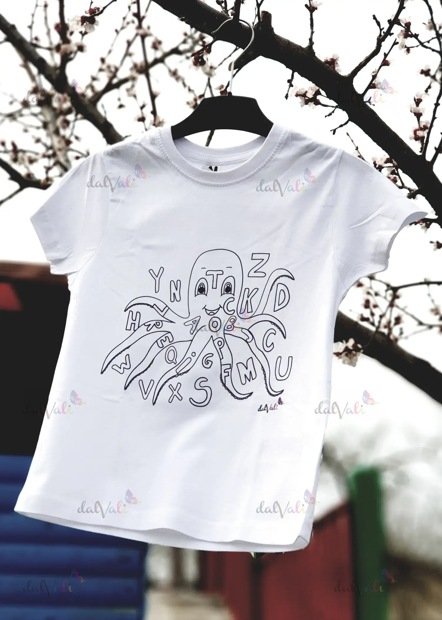 Tricou educativ de colorat - Caracatita alfabet [3]