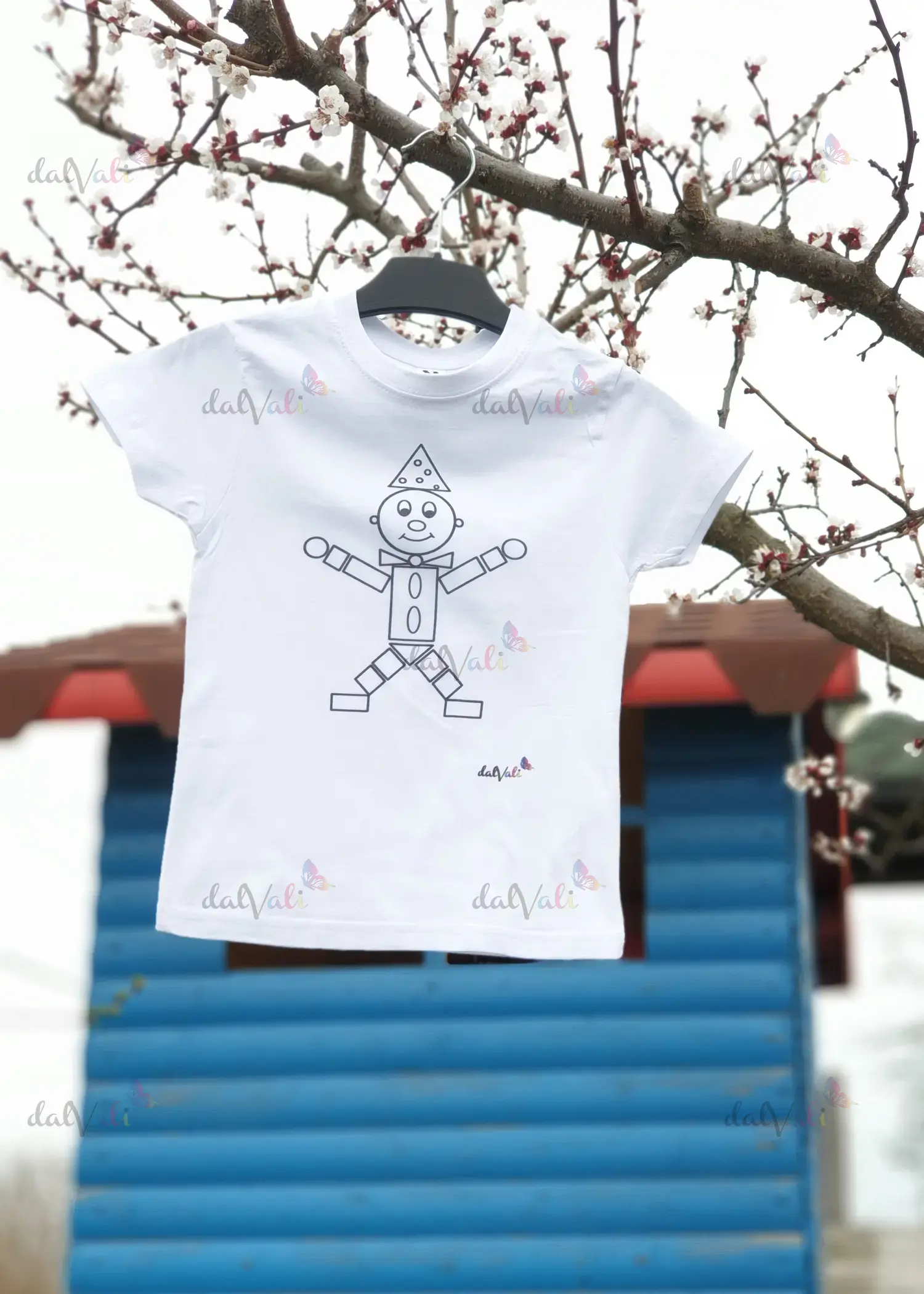 Tricou educativ de colorat - Formele - Clovn [1]