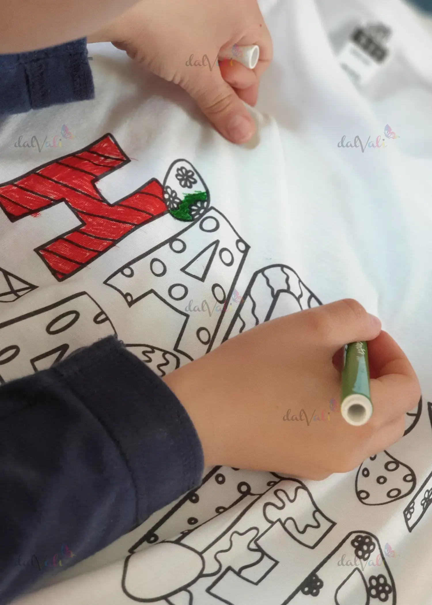 TRICOURI COPII - Tricou educativ de colorat - Happy Easter - Paste fericit