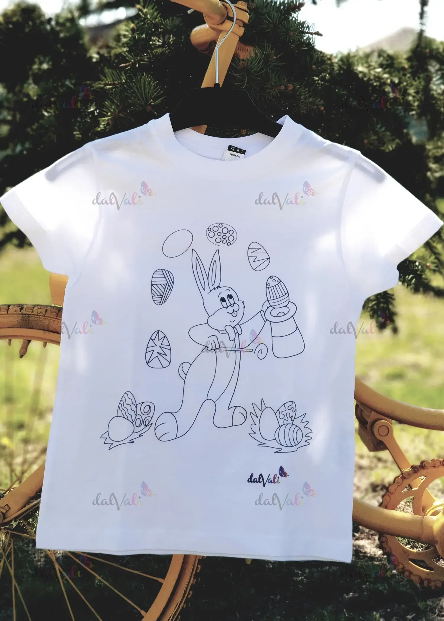 Tricou educativ de colorat - Iepuras de Paste [1]