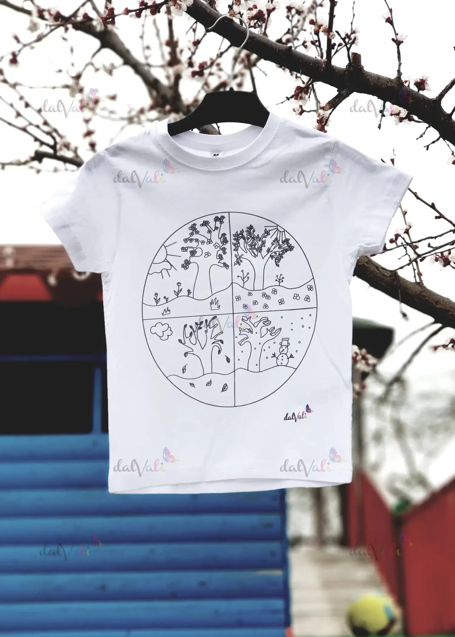 Tricou educativ de colorat - Invatam anotimpurile [2]