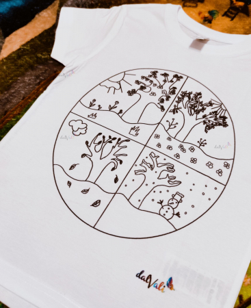 TRICOURI COPII - Tricou educativ de colorat - Invatam anotimpurile