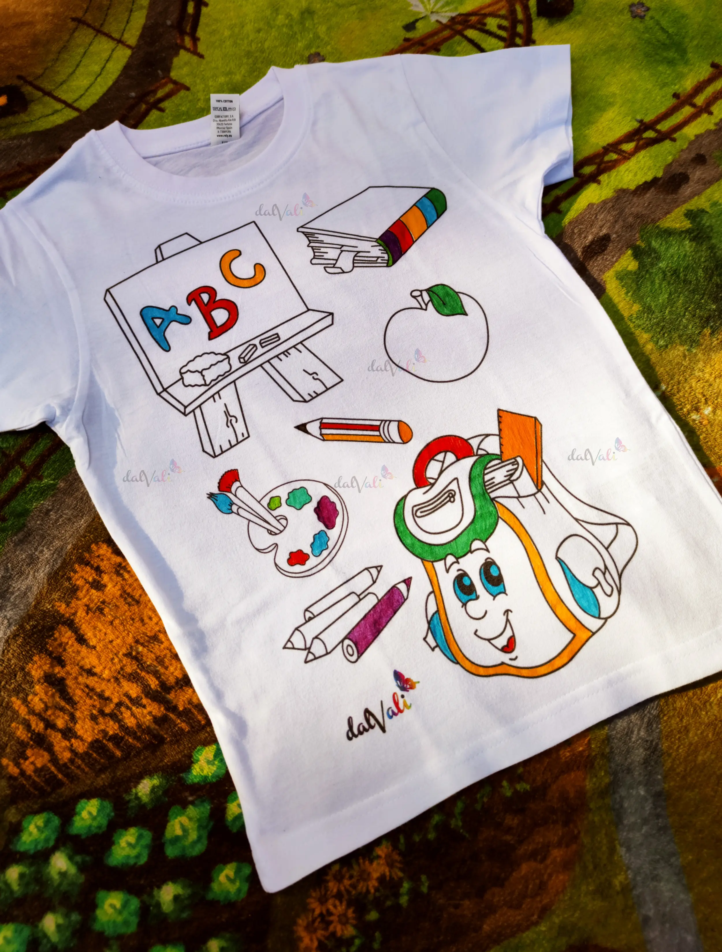 TRICOURI COPII - TRICOU EDUCATIV DE COLORAT LA SCOALA