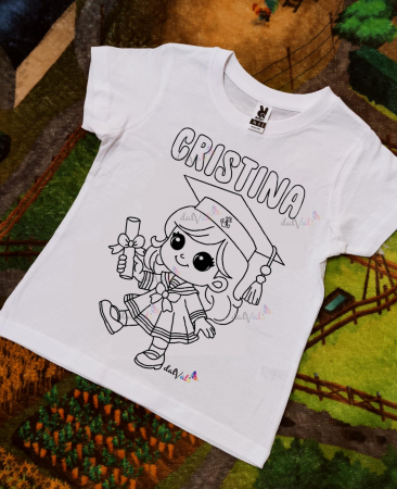 TRICOURI COPII - Tricou educativ de colorat Marinar-Fata Premiere-Serbare-Absolvire