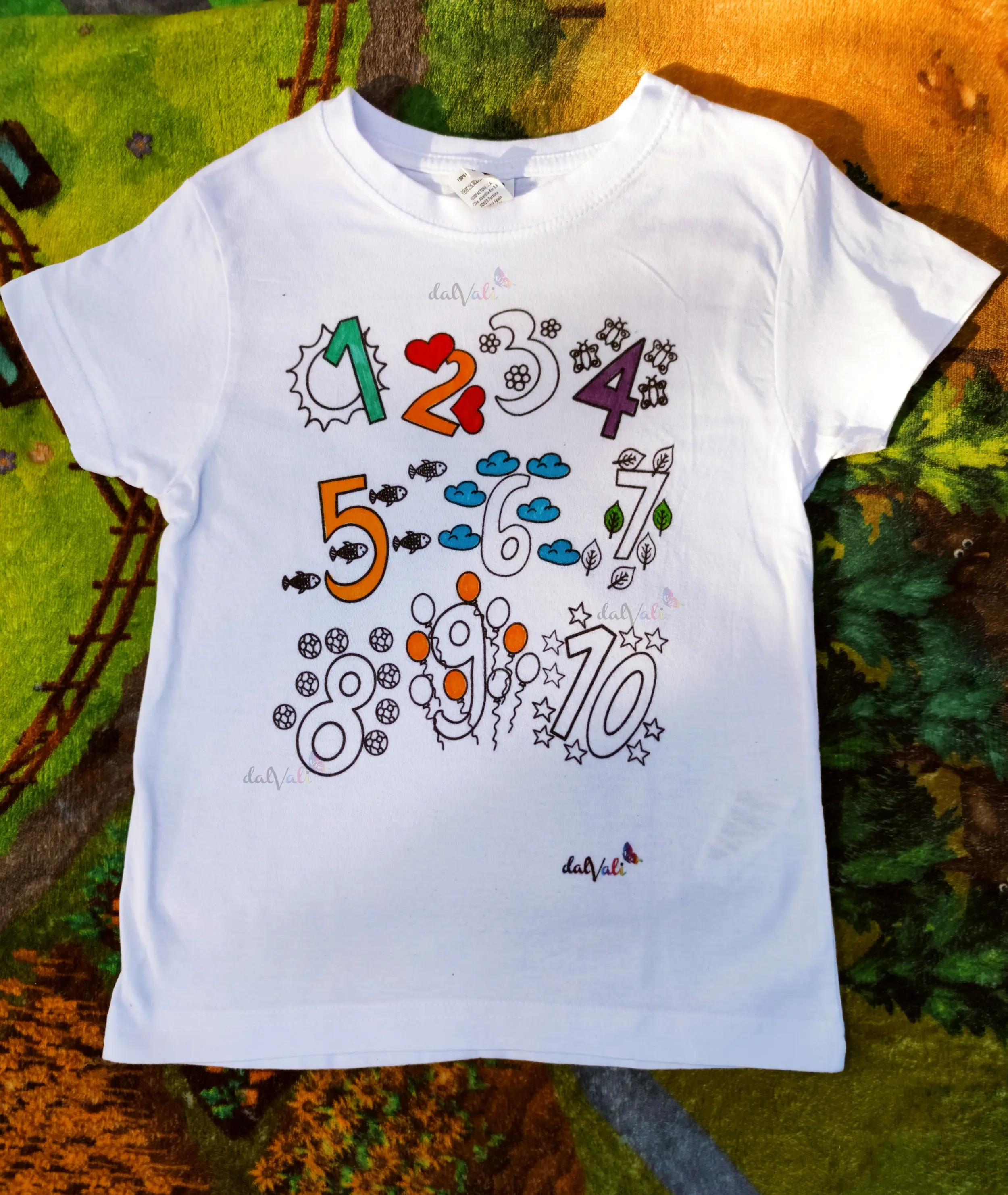 Tricou educativ de colorat - Numaram si coloram [2]