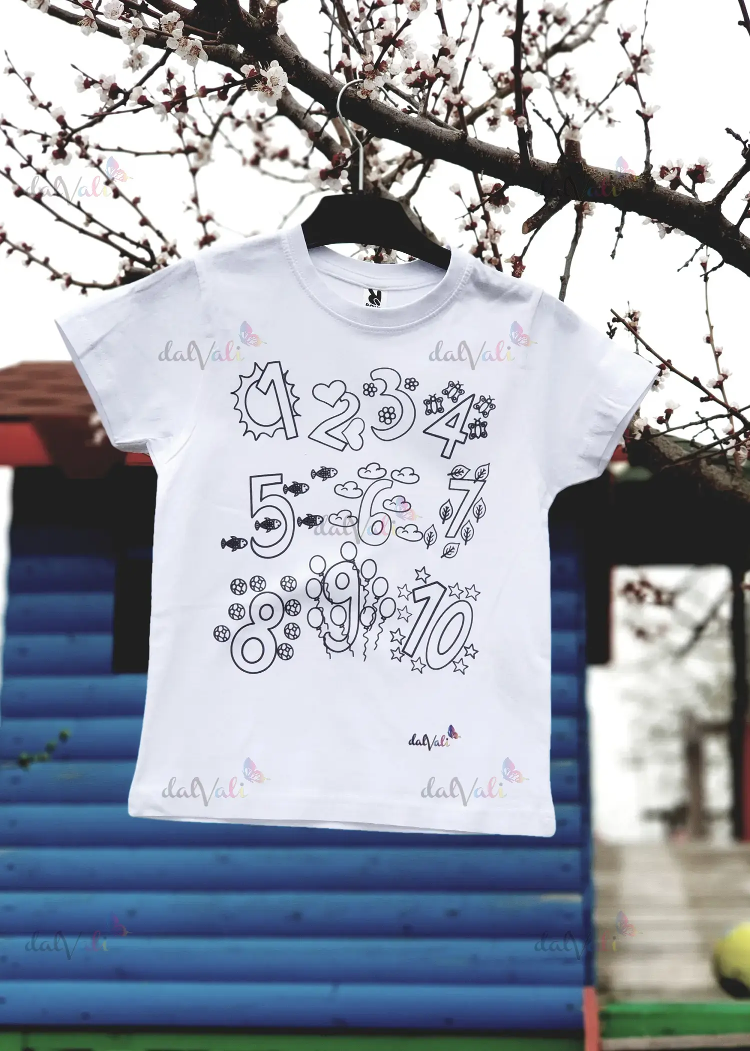 Tricou educativ de colorat - Numaram si coloram [1]