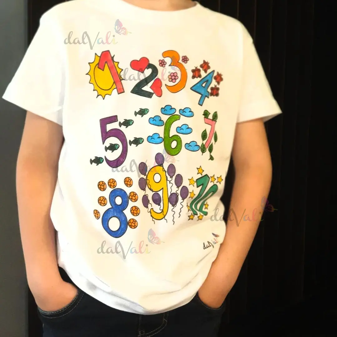 Tricou educativ de colorat - Numaram si coloram [3]