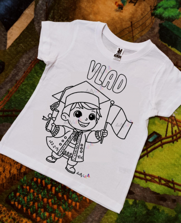 TRICOURI COPII - Tricou educativ de colorat Romanas Premiere-Serbare-Absolvire
