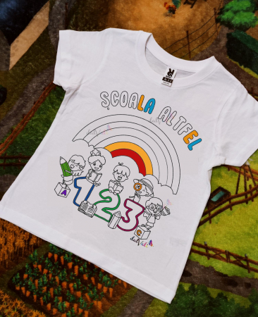 Tricou educativ de colorat Saptamana Altfel Curcubeu