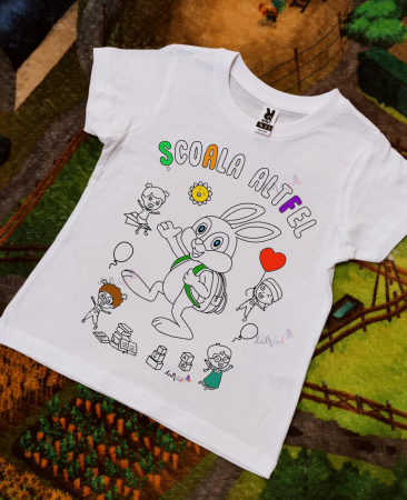 Tricou educativ de colorat Saptamana Altfel Iepuras