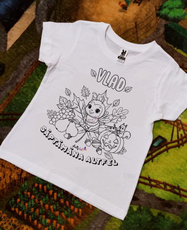 TRICOURI COPII - Tricou educativ de colorat Saptamana Altfel Toamna Albinuta 1
