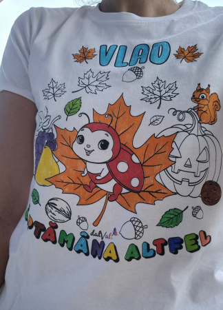TRICOURI COPII - Tricou educativ de colorat Saptamana Altfel Toamna Buburuza 2