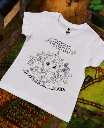 TRICOURI COPII - Tricou educativ de colorat Saptamana Altfel Toamna Inimioara 1