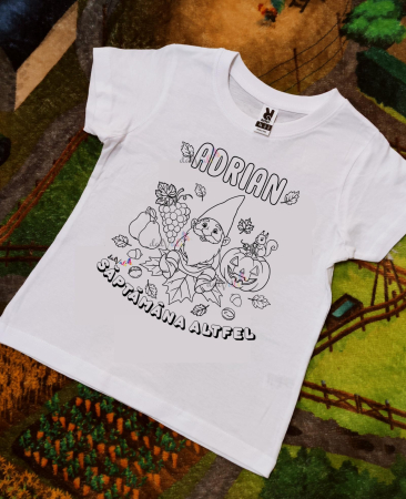 TRICOURI COPII - Tricou educativ de colorat Saptamana Altfel Toamna Pitic 1