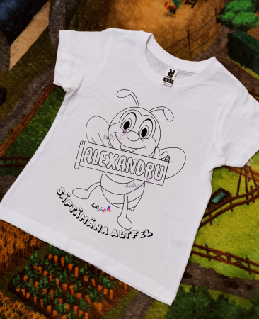 TRICOURI COPII - Tricou educativ de colorat Saptamana Altfel/Verde/Serbare Albinuta 7