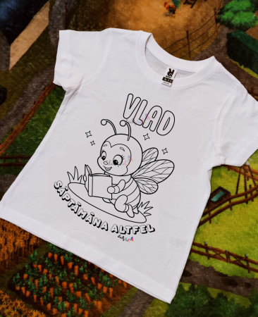 TRICOURI COPII - Tricou educativ de colorat Saptamana Altfel/Verde/Serbare Albinuta 8