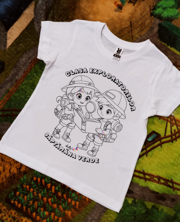 TRICOURI COPII - Tricou educativ de colorat Saptamana Altfel/Verde/Serbare Exploratori 7