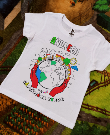 TRICOURI COPII - Tricou educativ de colorat Saptamana Verde 1
