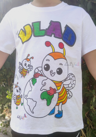 TRICOURI COPII - Tricou educativ de colorat Saptamana Verde - Albinute