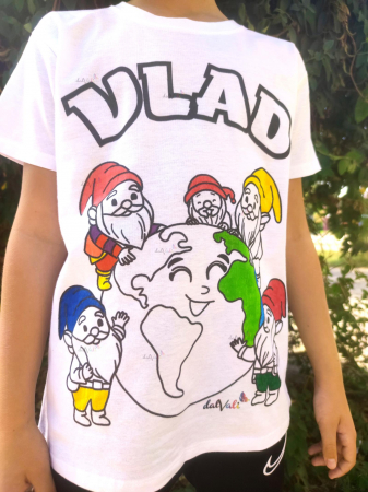 Tricou educativ de colorat Saptamana Verde - Pitici