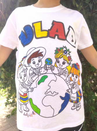 Tricou educativ de colorat Saptamana Verde - Romanasi
