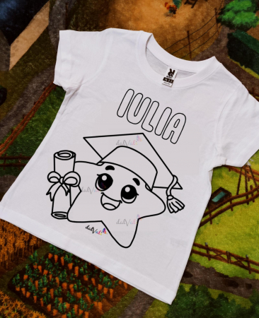 TRICOURI COPII - Tricou educativ de colorat Steluta Premiere-Serbare-Absolvire 2