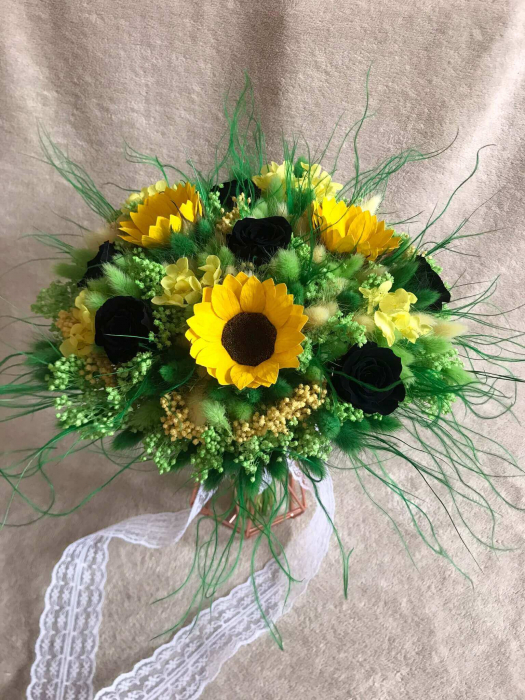 Buchet flori cu floarea soarelui [5]