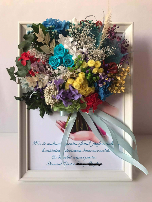 Tablou buchet flori uscate si licheni [3]
