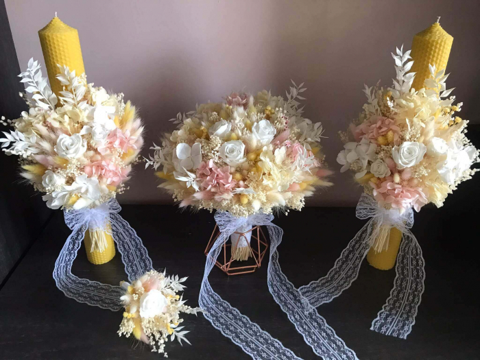 Lumanari nunta si buchet flori mireasa [1]