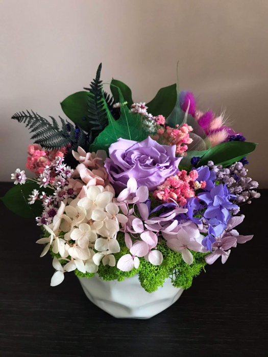 Aranjament floral cu licheni si flori uscate [2]