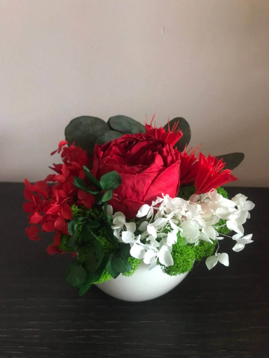 Aranjament floral cu licheni si flori uscate [2]