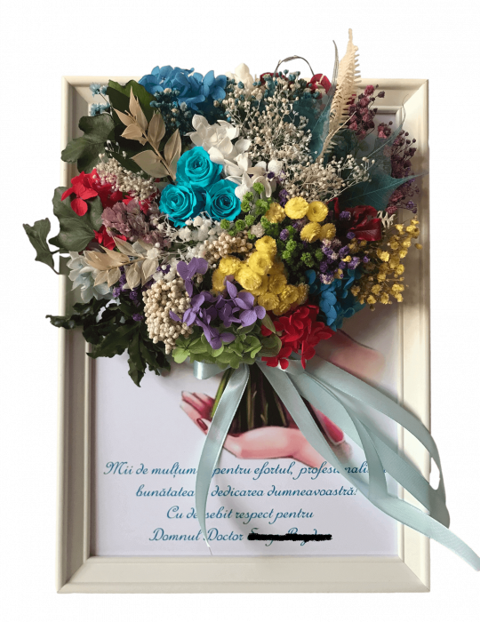 Tablou buchet flori uscate si licheni [2]