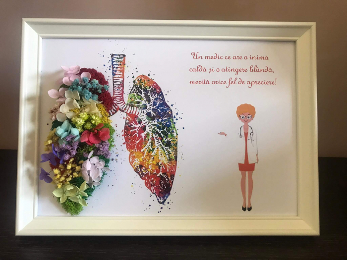 Tablou cu licheni personalizat pneumolog [2]