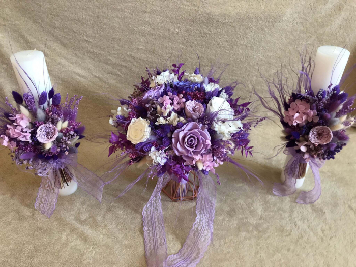 Pachet lumanari nunta + Buchet mireasa [3]
