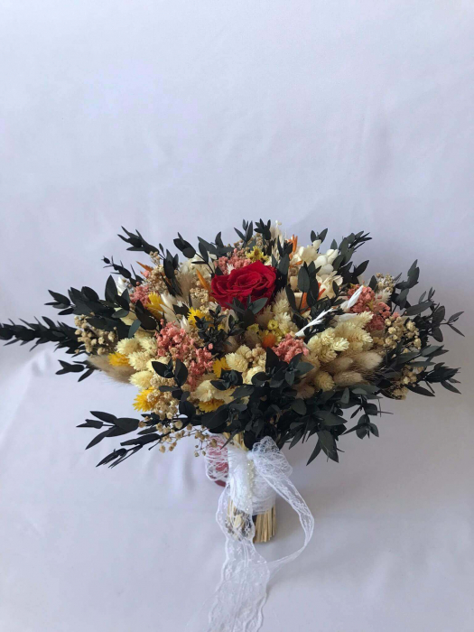 Buchet flori criogenate si eucalipt [3]
