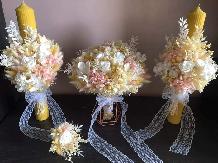 Lumanari nunta si buchet flori mireasa [2]