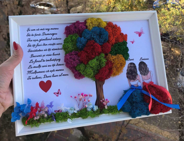 Tablou cu licheni prietena [2]
