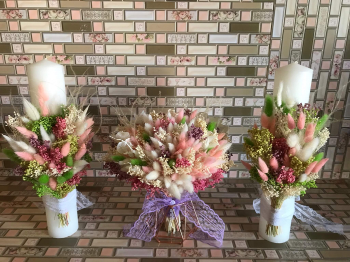 Pachet lumanari nunta + Buchet mireasa [2]