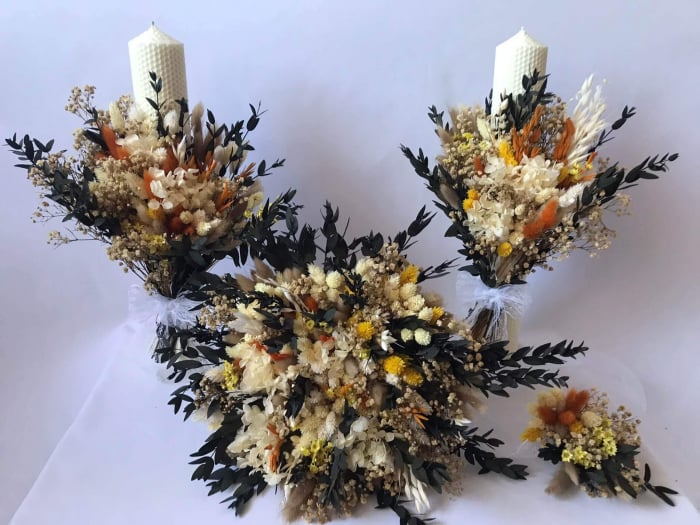 Pachet lumanari nunta + Buchet mireasa [7]