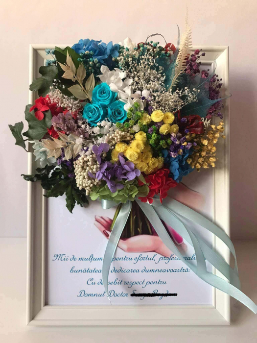 Tablou buchet flori uscate si licheni [4]