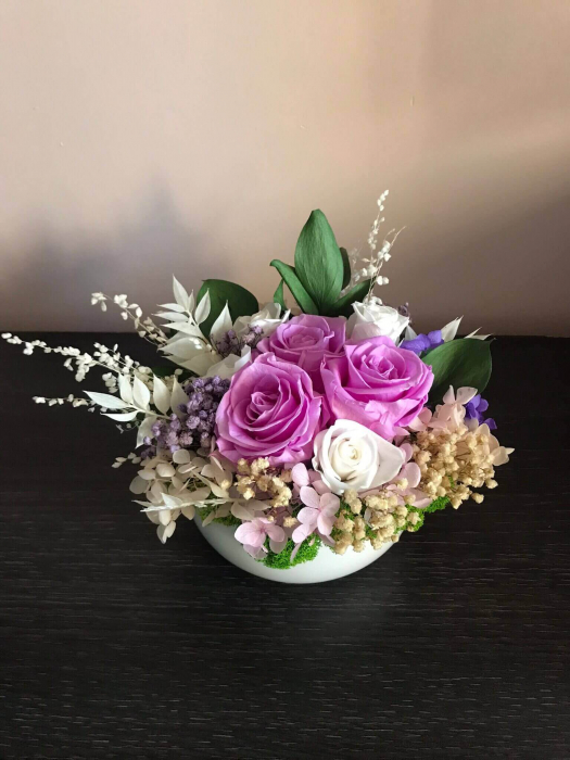 aranjament floral cu trandafiri criogenati [1]
