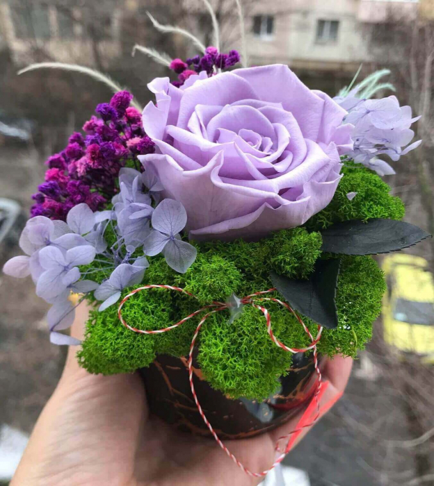 Aranjament floral cu licheni si flori uscate [1]