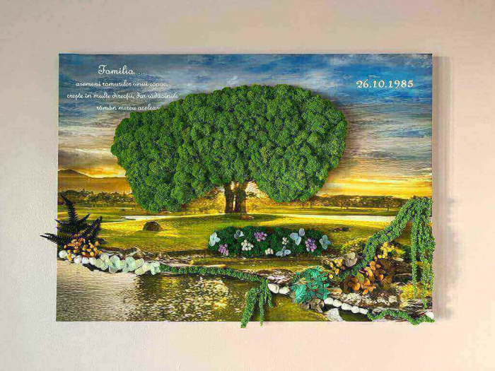 Tablou canvas peisaj decorat cu licheni [1]