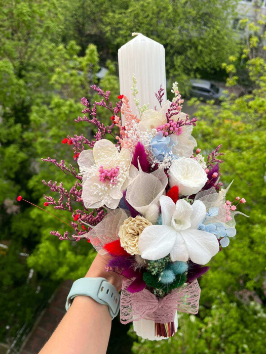 Lumanari nunta cu flori criogenate [5]