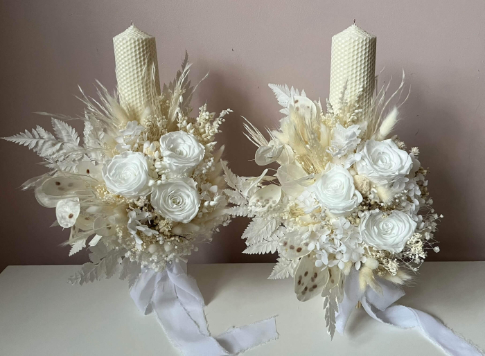 Pachet lumanari nunta + Buchet mireasa [9]