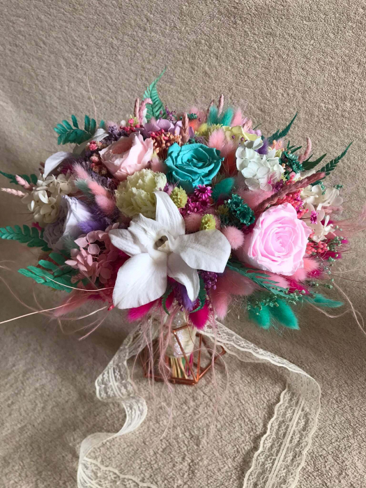 Buchet flori multicolor cu orhidee [3]