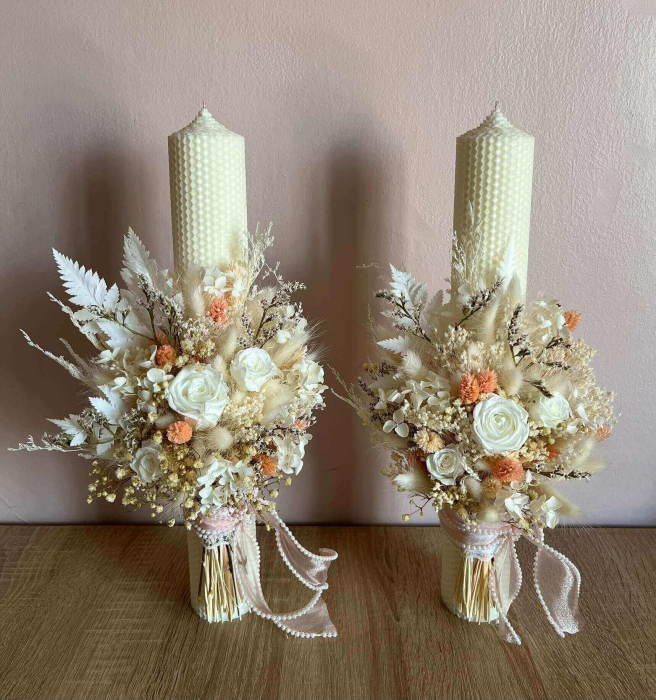 Pachet lumanari nunta + Buchet mireasa [10]