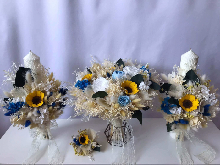 Pachet lumanari nunta + Buchet mireasa [3]