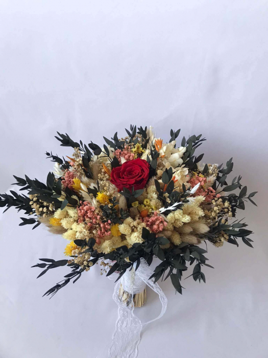 Buchet flori criogenate si eucalipt [5]